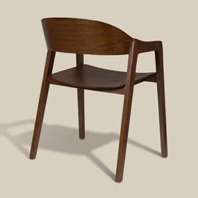 Dutchbone Westlake Stoel Van Gebogen Hout Walnoot