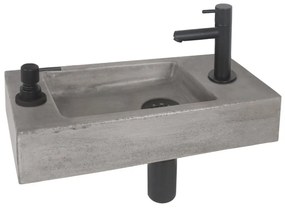 Differnz Jax fonteinset met ingebouwde zeeppomp 42x18.5x9cm beton