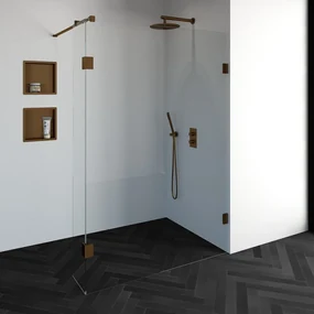 Brauer JC profielloze inloopdouche 140/30cm koper