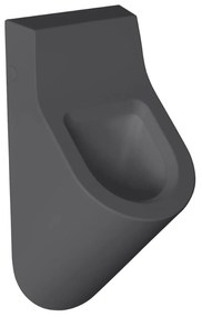 Salenzi Hung urinoir achterinlaat mat antraciet met ophangset en sifon