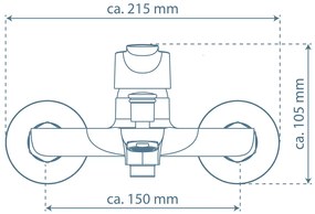 Schutte Vico opbouw badmengkraan chroom