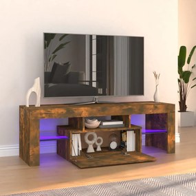 vidaXL Tv-meubel met LED-verlichting 120x35x40 cm gerookt eikenkleurig