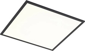 LED paneel zwart vierkant incl. LED 3-staps dimbaar - Reeves