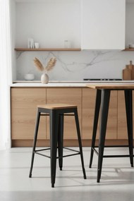 Torix hoge kruk van natuurlijk hout