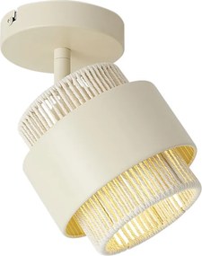 Moderne spot beige met touw draai- en kantelbaar - Kora