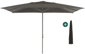 Parasol Shadowline Cuba | Inclusief hoes | Rechthoekig | 400x300cm | Met katrol | Zwart | Kees Smit Tuinmeubelen