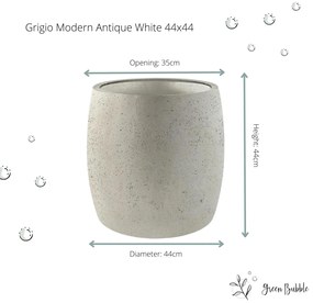 Pot Grigio Modern Antique White