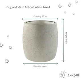 Pot Grigio Modern Antique White