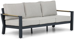 Stoel en Bank Loungeset 5 personen Aluminium/Polywood (teakfinish) Grijs  Lifestyle Garden Furniture Bilbao