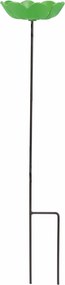 Bûten Home &amp; Gift Feeder Stake Geluksklavertje Vogelvoederschaal - 72 cm - Groen - Metaal