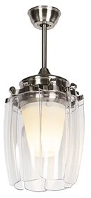 Plafondventilator met lamp zilver met afstandsbediening - Wings 42 staal Modern, Industriele / Industrie / Industrial, Design E27 rond Binnenverlichting Lamp