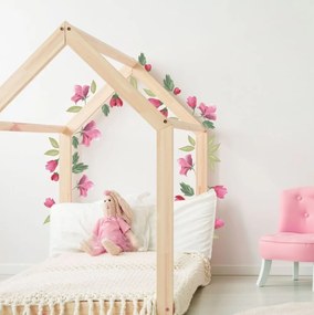 INSPIO Wandstickers - Roze Bloemen
