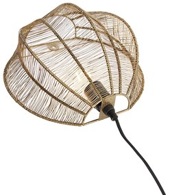 Industriële wandlamp brons met zwart - Dong