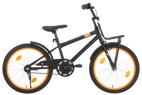 vidaXL Kinderfiets met voordrager 20 inch zwart en oranje