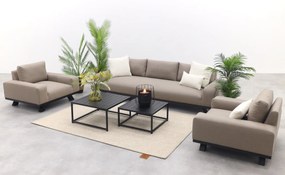 Barcelona/Royalty Sunbrella stoel-bank loungeset - Taupe - 5-delig