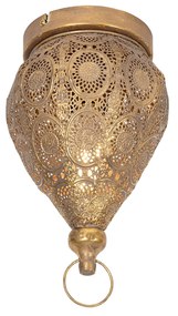 Oosterse plafondlamp goud 19 cm - MowgliOosters E27 rond Binnenverlichting Lamp