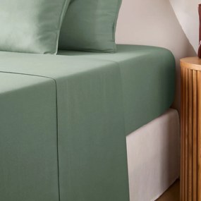 Effen plat laken in gewassen katoen, Scenario