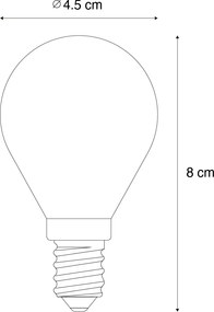 Set van 5 E14 dimbare LED lampen P45 smoke 5W 470 lm 2200K