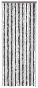 vidaXL Vliegengordijn 90x200 cm chenille grijs en wit