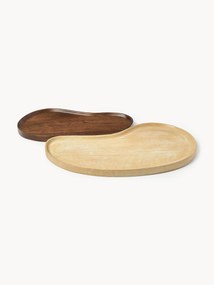 Decoratieve dienbladen Oda van mangohout, 2-delig