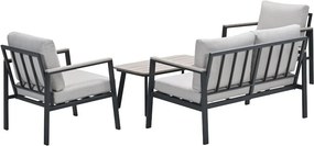 Garden Impressions Solea loungeset 4-delig - donker grijs