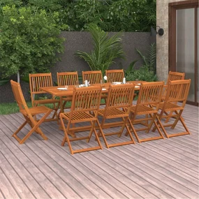 vidaXL 11-delige Tuinset massief acaciahout