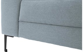 Goossens Bank Coco blauw, stof, 2-zits, stijlvol landelijk met ligelement rechts