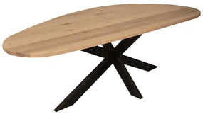 Starfurn Cloud Eiken Eettafel Organische Vorm 240 Cm - 240 X 84cm.