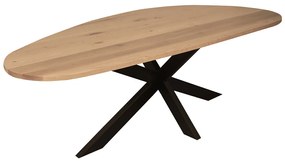 Starfurn Cloud Eiken Eettafel Organische Vorm 240 Cm - 240 X 84cm.