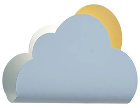 Kinder wandlamp blauw wolk met zon - Cloudy