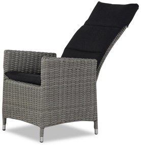 Verstelbare Tuinstoel Wicker Grijs-antraciet Garden Collections Madera