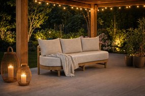 Stoel en Bank Loungeset 5 personen Teak Old teak greywash  Santika Furniture Santika