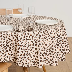 Rond tafelkleed, luipaardprint, katoen, LEOPOLD