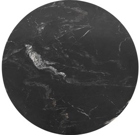 Goossens Salontafel Cooper rond, marmer zwart, stijlvol landelijk, 70 x 36 x 70 cm