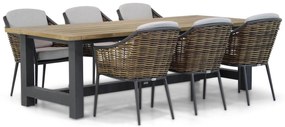 Tuinset 6 personen 260 cm Aluminium/wicker Grijs Coco Olivine/San