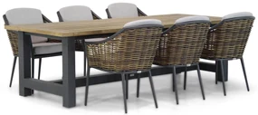 Tuinset 6 personen 260 cm Aluminium/wicker Grijs Coco Olivine/San