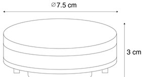 Set van 5 GX53 dim to warm LED lampen 7W 750 lm 2700K-4000K rond