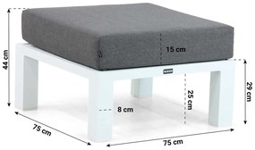 Hoek loungeset 5 personen Aluminium Wit  Lifestyle Garden Furniture Luca