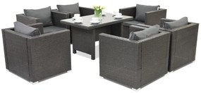 Roma Premium 6 Tuinpunt antraciet technorattan tuinmeubelen