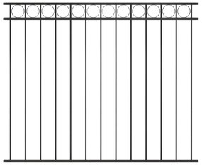 vidaXL Schuttingpaneel 1,7x1,5 m staal zwart