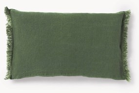 Linnen kussenhoes Luana met franjes