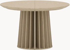 Ronde uitschuifbare eettafel Dope met houtlook, Ø 120-210 cm