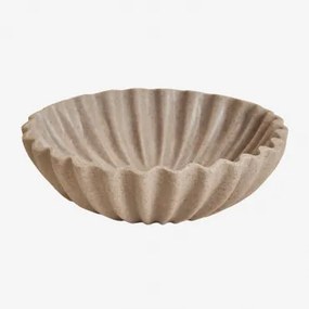 Avelin Decoratieve Schaal Van Hars Ø25 Cm & Licht Zandbruin - Sklum