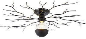 Art Deco plafondlamp zwart 50 cm - Ramuri Landelijk, Art Deco E27 Binnenverlichting Lamp