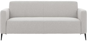Goossens  Key West lichtgrijs, stof, 3-zits, modern design