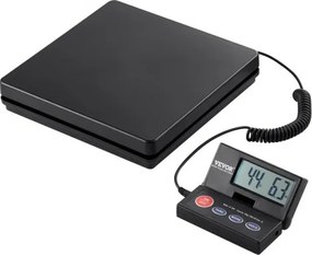 VEVOR Platformweegschaal 10g-50kg Pakketweegschaal Nauwkeurigheid 2g Digitale weegschaal kg/lbs/lbs:oz/g Telweegschaal 250x250x43mm ABS-behuizing Tarra-/houdfuncties AC/DC-voeding Industriële weegschaal Brievenweger Weegschaal
