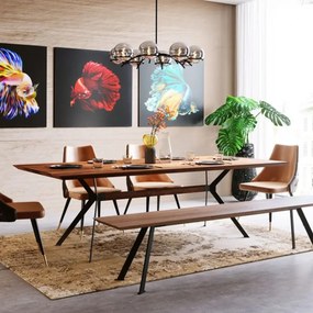 Kare Design Downtown Design Eettafel Hout - 220 X 100cm.