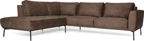 Hoekbank - Tulp - links - leer Colorado bruin 04