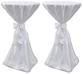 vidaXL Statafelhoes met strik 80cm Wit (2 stuks)