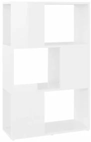 vidaXL Boekenkast/kamerscherm 60x24x94 cm spaanplaat hoogglans wit